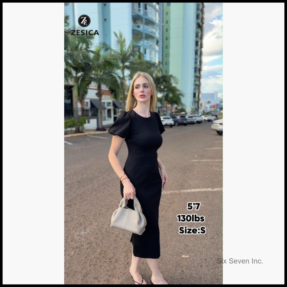 Viscose Polyester Elastane Bodycon Midi Dress For… - image 7